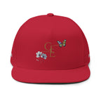 Butterfly Win - Embroidered Flat Cap