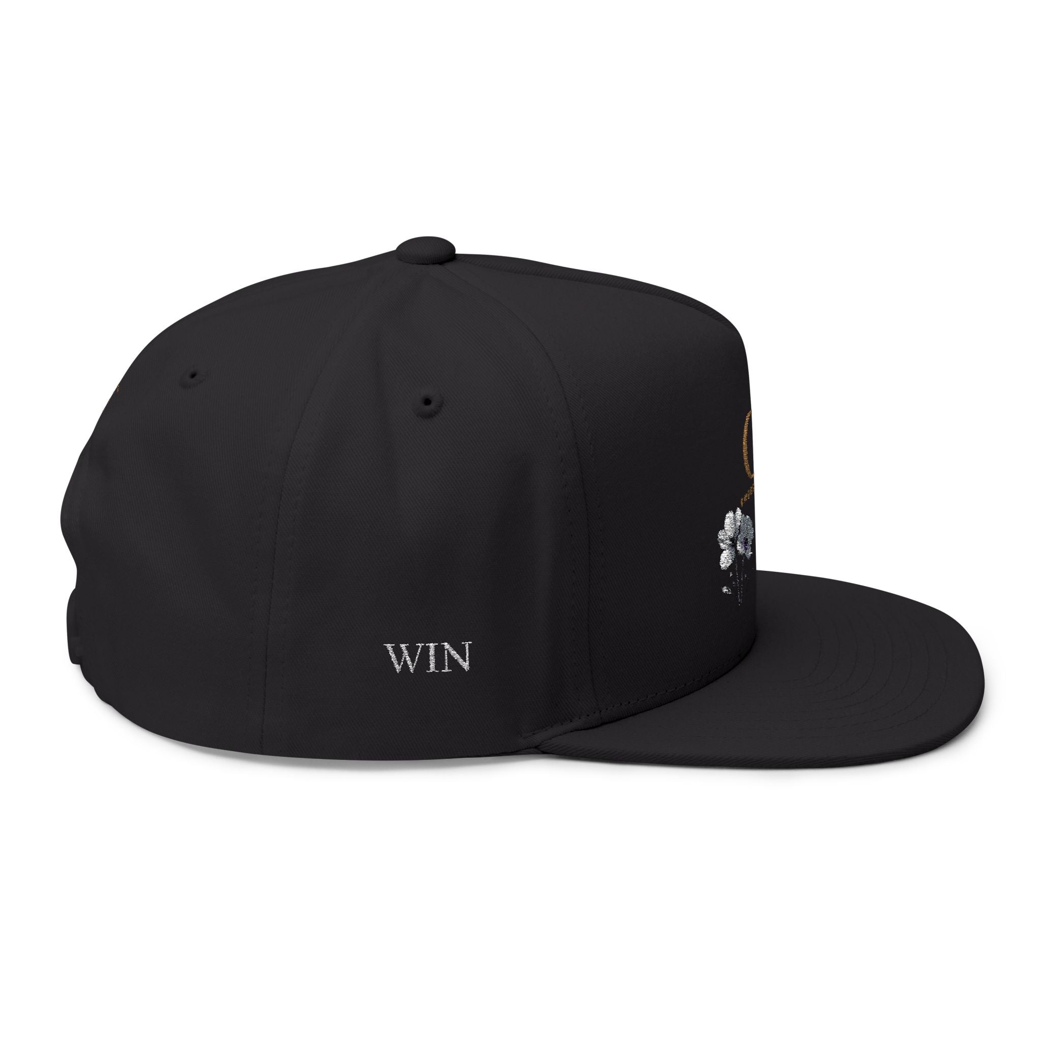 Butterfly Win - Embroidered Flat Cap