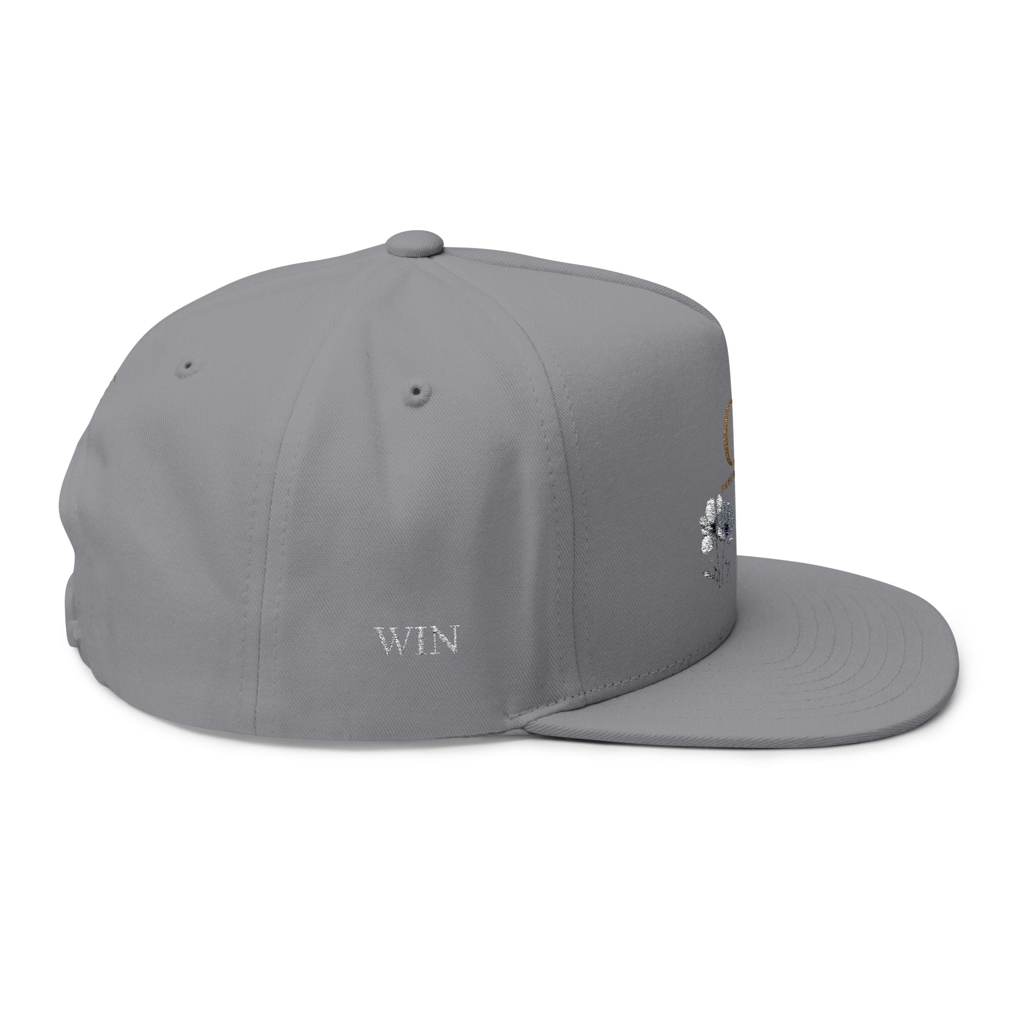 Butterfly Win - Embroidered Flat Cap
